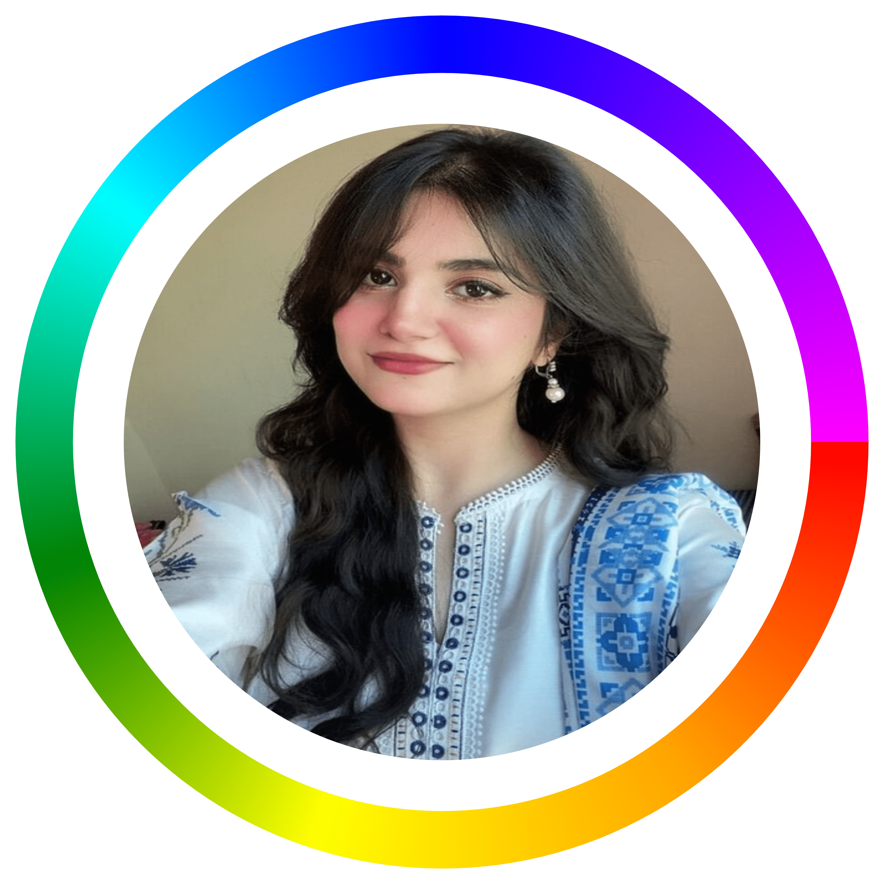 Boho geometric frame example